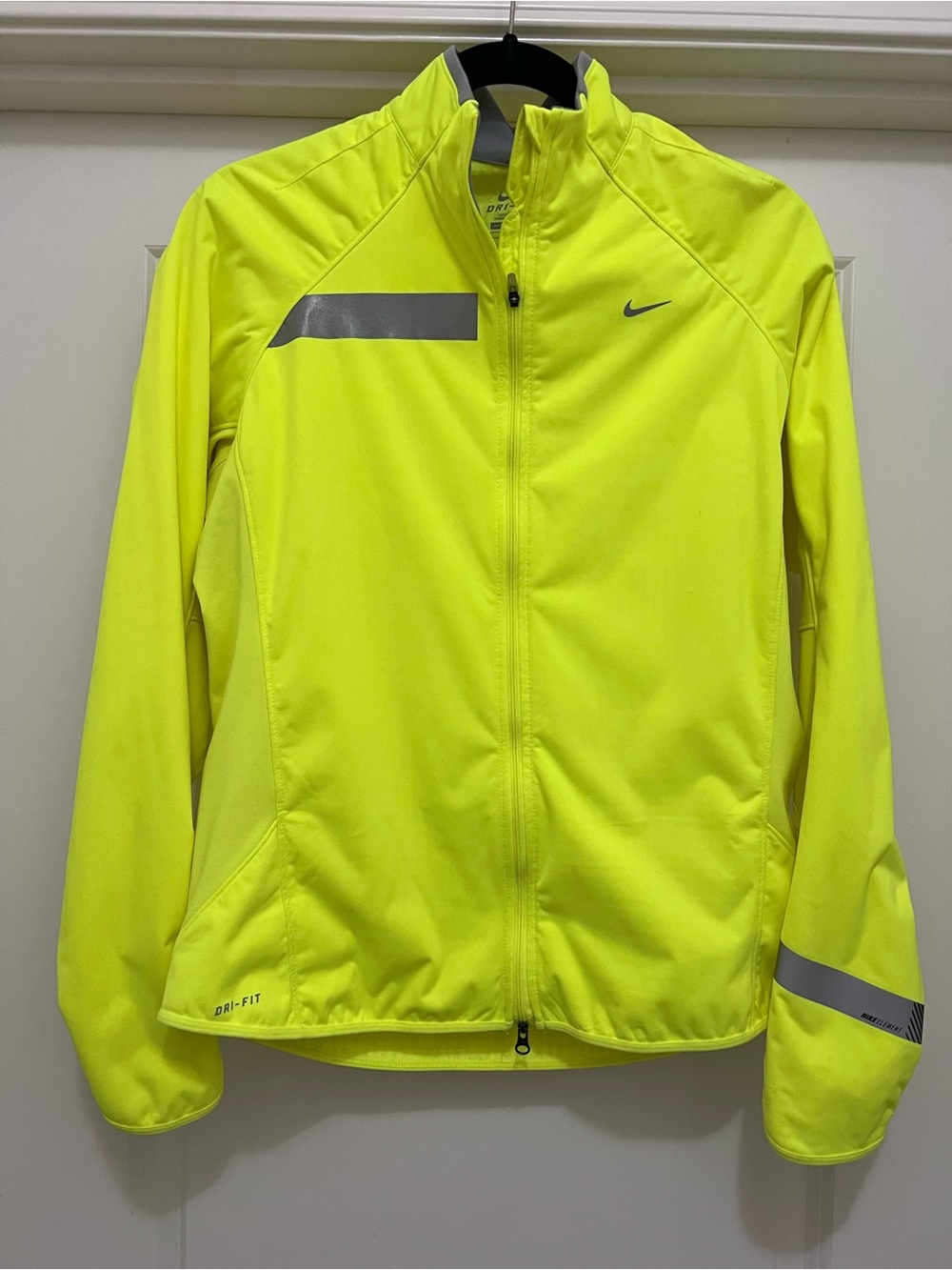 Nike Neon Yellow Reflective Dri-FIT Running Jacket
